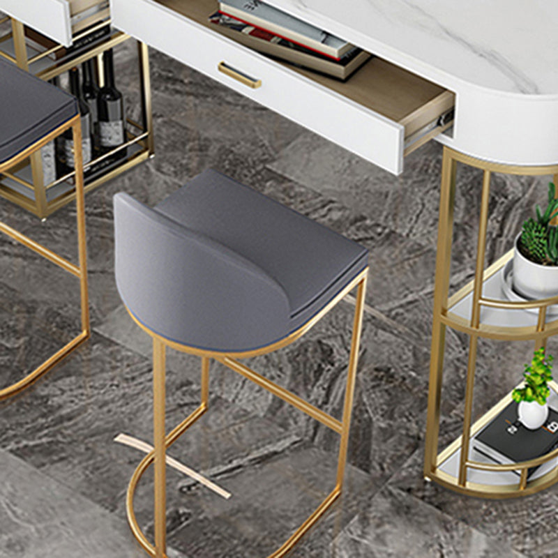 Glam Stone Counter Table 1/3 Pieces Bar Table Set for Living Room