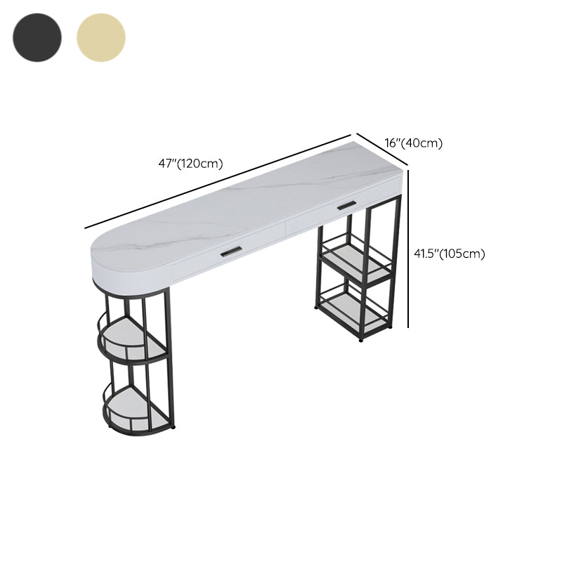 Glam Stone Counter Table 1/3 Pieces Bar Table Set for Living Room