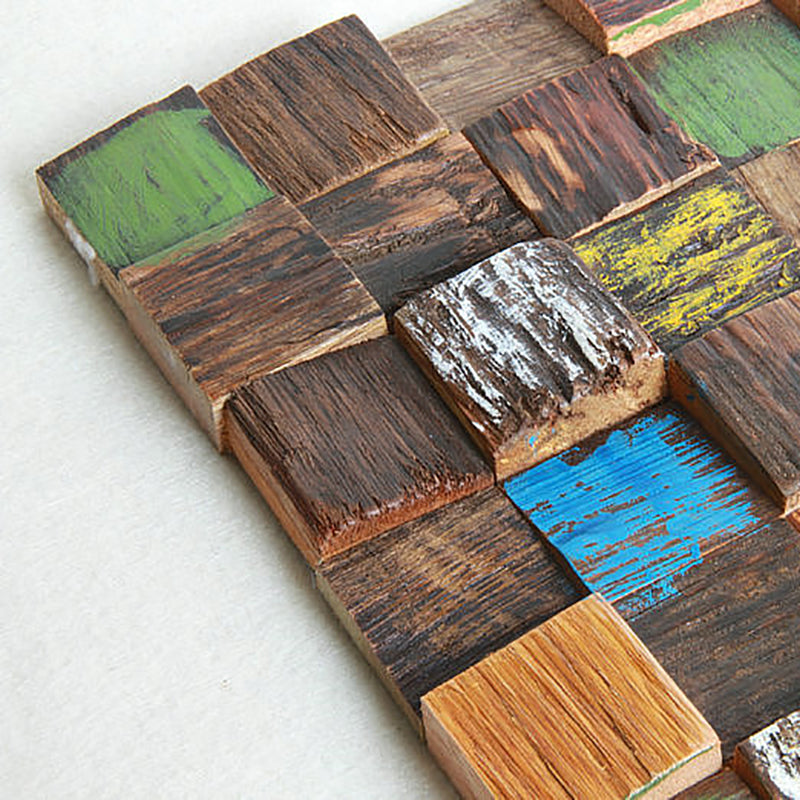 Wall Paneling Wood Shiplap Mosaic Modern Indoor Wall Paneling
