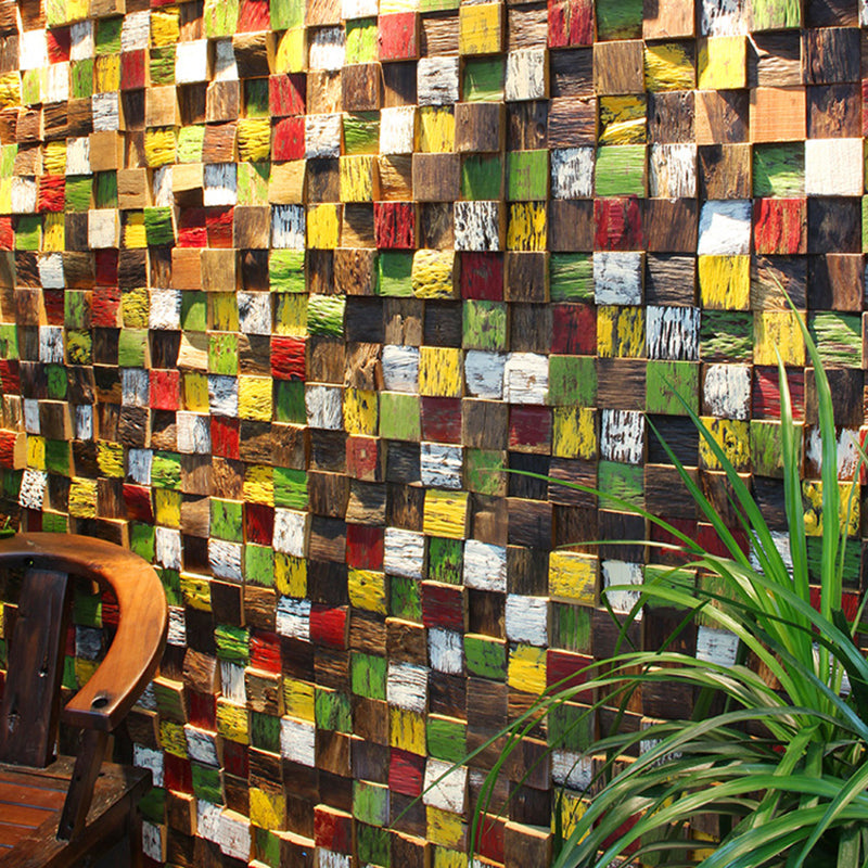 Wall Paneling Wood Shiplap Mosaic Modern Indoor Wall Paneling