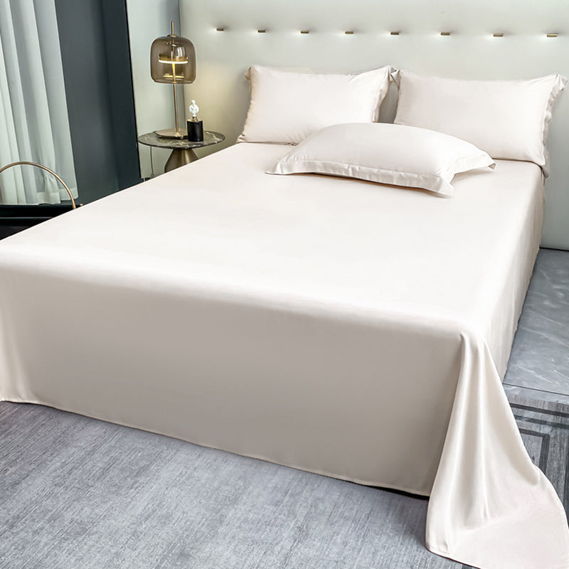 Bed Sheet Fabric Solid Color Silk Skin-friendly Bed Sheet Set
