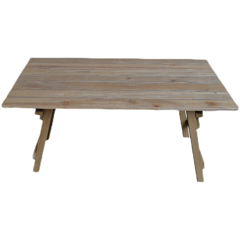 Solid Wood Dining Table Rectangle Contemporary Camping Table