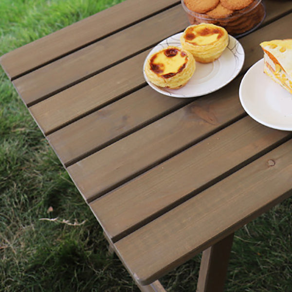 Solid Wood Dining Table Rectangle Contemporary Camping Table