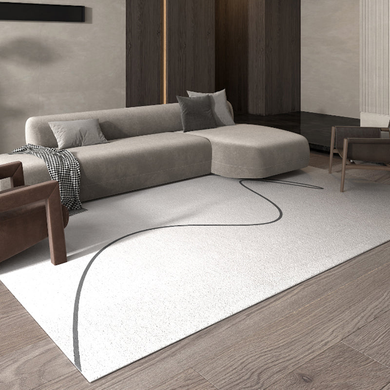 Contemporary Tribal Diamond Rug Beige Polyester Carpet Stain Resistant Rug for Bedroom