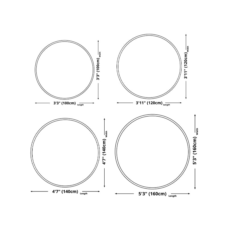 Contemporary Round Indoor Rug Animal Print Carpet Pet Friendly Lambswool Carpet