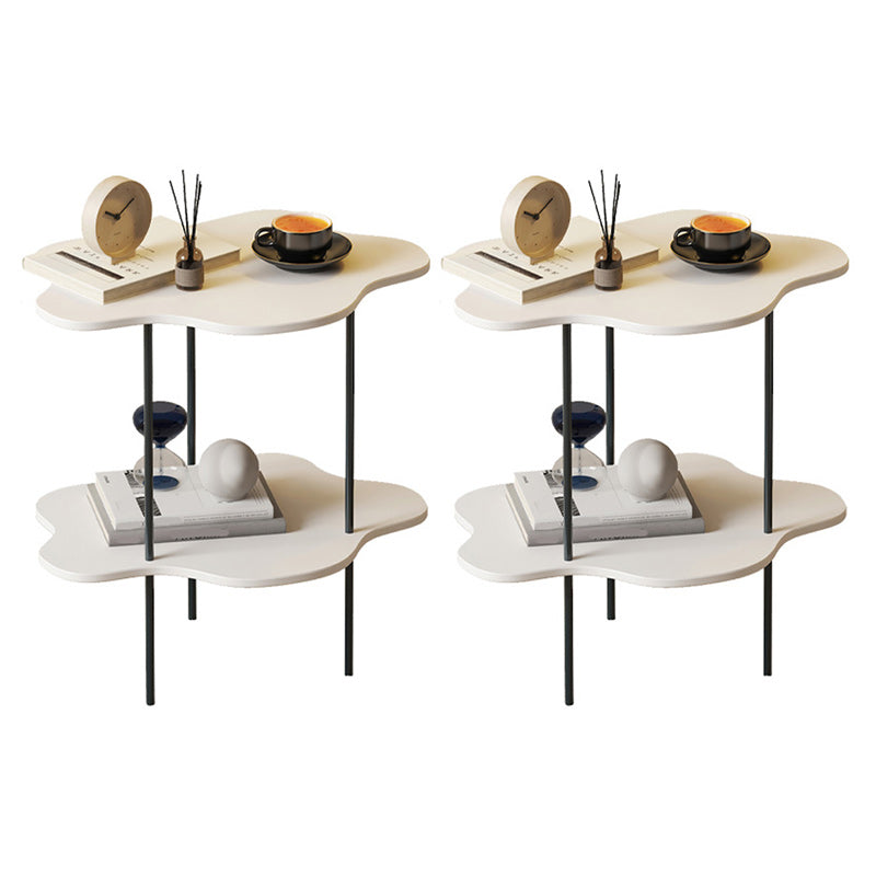 19"H Contemporary Corner Table Double Tier Accent Side Table