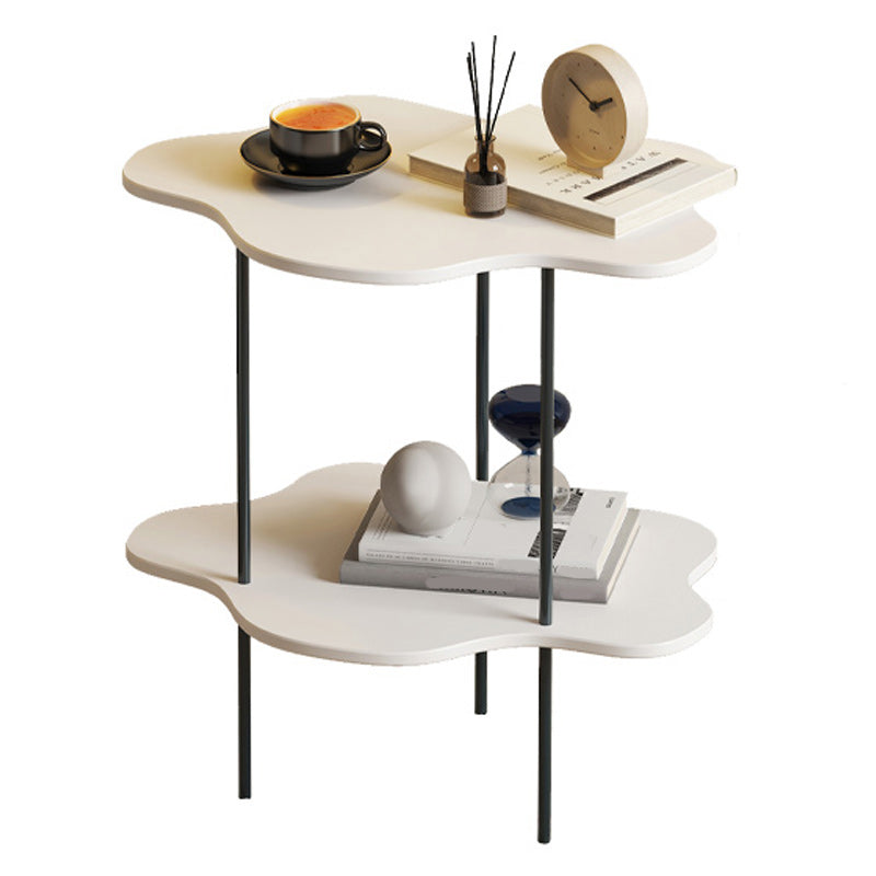 19"H Contemporary Corner Table Double Tier Accent Side Table