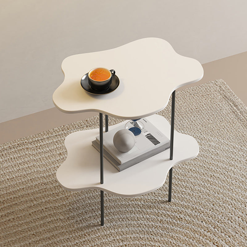 19"H Contemporary Corner Table Double Tier Accent Side Table