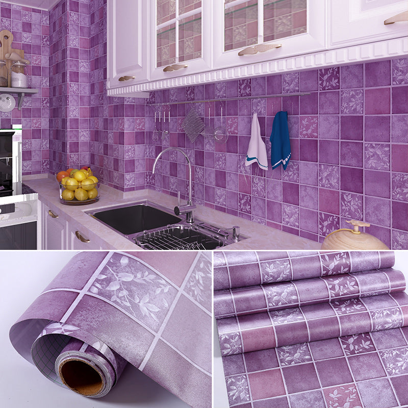 Mosaic Tile Peel and Stick Tile Roll Kitchen Waterproof Backsplash Wall Tile