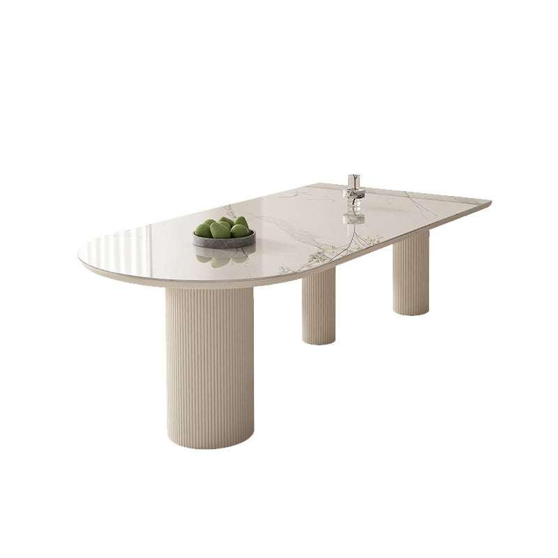 Sintered Stone Top Table White Dining Table for Kitchen Dining Room