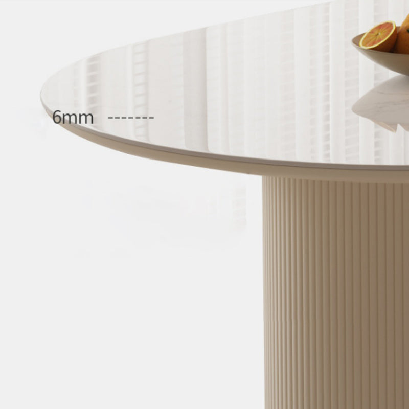 Sintered Stone Top Table White Dining Table for Kitchen Dining Room