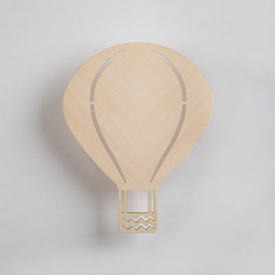Mooi beige muurlicht cartoon patroon houten led muurlamp voor woonkamer kinderkamer
