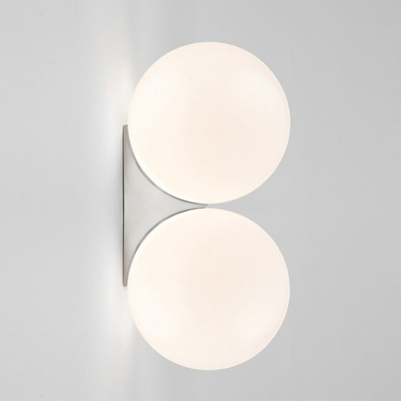 Contemporary 1/2-Light Chrome/Golden Wall Mounted Sconce Glass Statement Wall Light