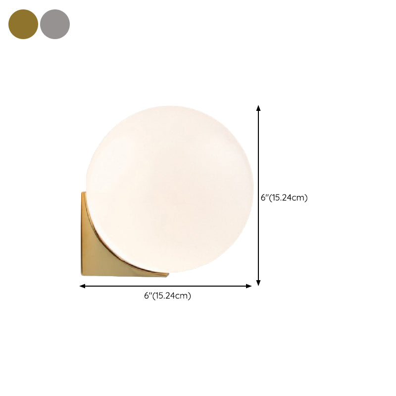 Contemporary 1/2-Light Chrome/Golden Wall Mounted Sconce Glass Statement Wall Light