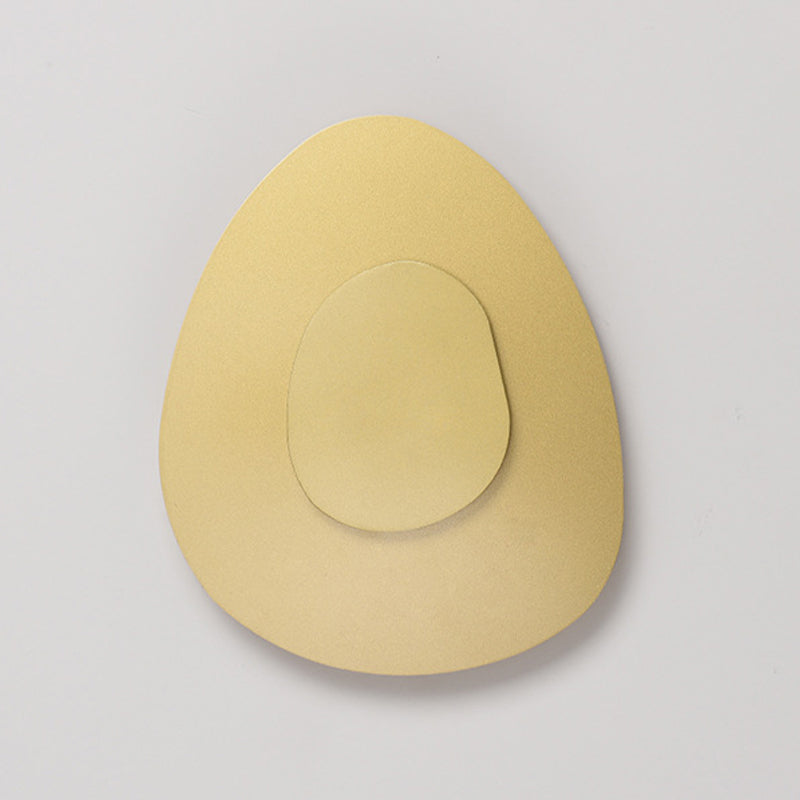 Contemporary Single White/Golden Wall Mounted Sconce Metal Statement Wall Light