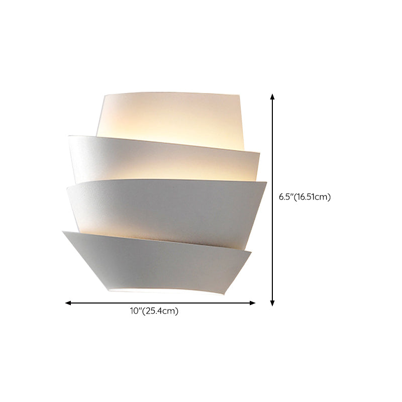 Contemporary 2-Light White Wall Mounted Sconce Metal Unique Wall Light