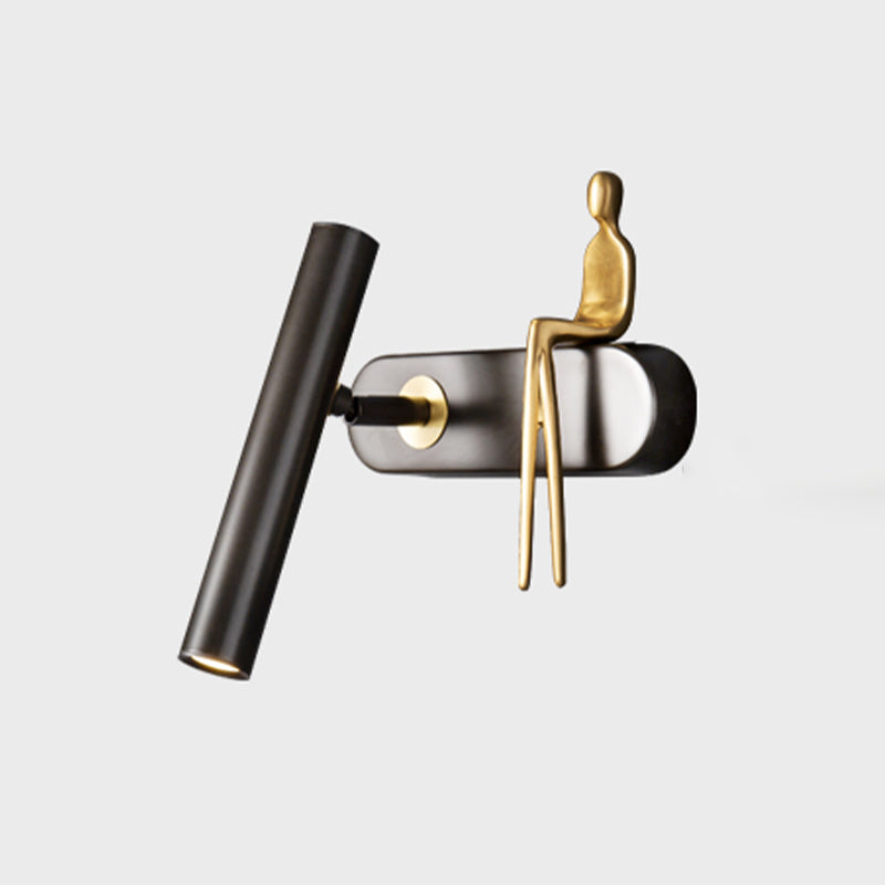 Copper Wall Lamp Modern Style Wall Mount Lamp with Metal Shade for Bedroom