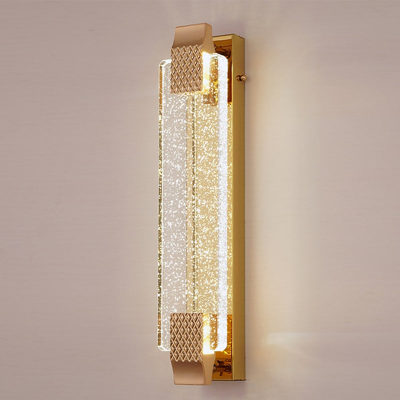 Modern LED Wall Lamp Simple Wall Mount Lamp with Crystal Shade for Bedroom