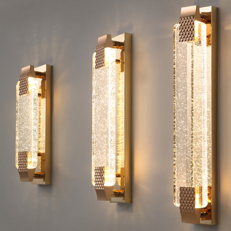Modern LED Wall Lamp Simple Wall Mount Lamp with Crystal Shade for Bedroom