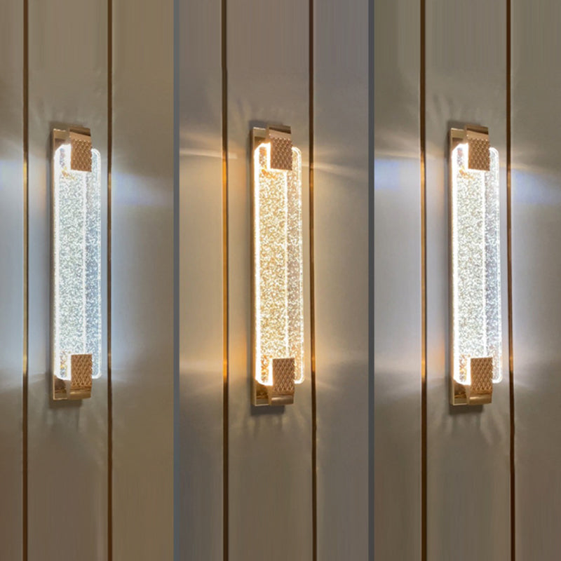 Modern LED Wall Lamp Simple Wall Mount Lamp with Crystal Shade for Bedroom