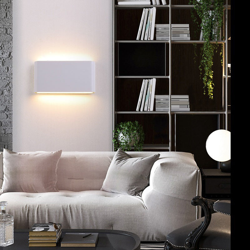LED Wall Lamp Modern Simple Wall Mount Lamp with Glass Shade for Bedroom