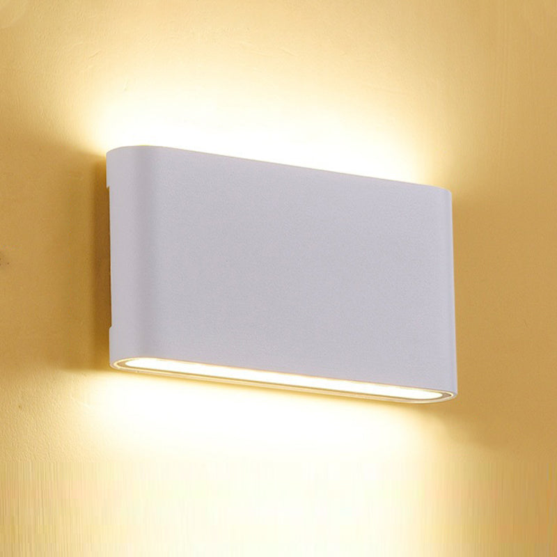 LED Wall Lamp Modern Simple Wall Mount Lamp with Glass Shade for Bedroom