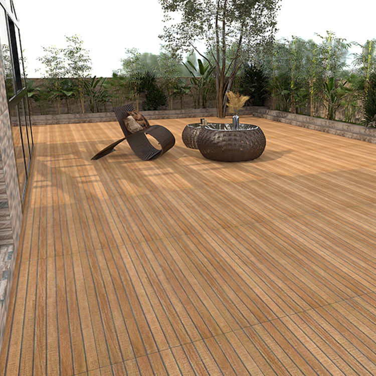 Outdoor Deck Tiles Floor Wall Wooden Snapping Stripe Composite Deck Tiles