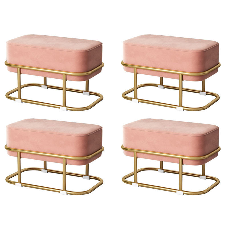 Multi Colors Ottoman Removable Slipcover Upholstered Velvet Ottoman