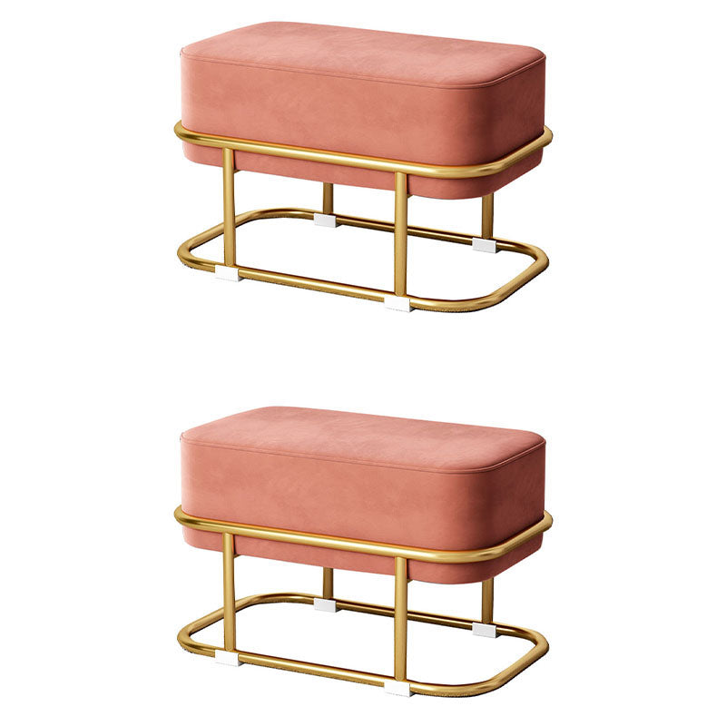 Multi Colors Ottoman Removable Slipcover Upholstered Velvet Ottoman