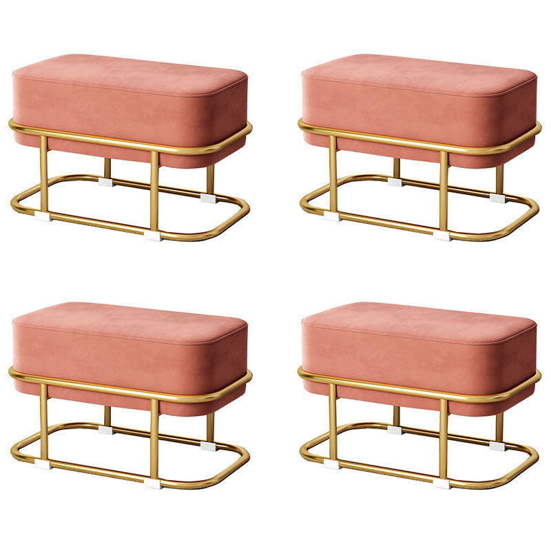 Multi Colors Ottoman Removable Slipcover Upholstered Velvet Ottoman