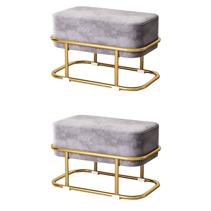 Multi Colors Ottoman Removable Slipcover Upholstered Velvet Ottoman