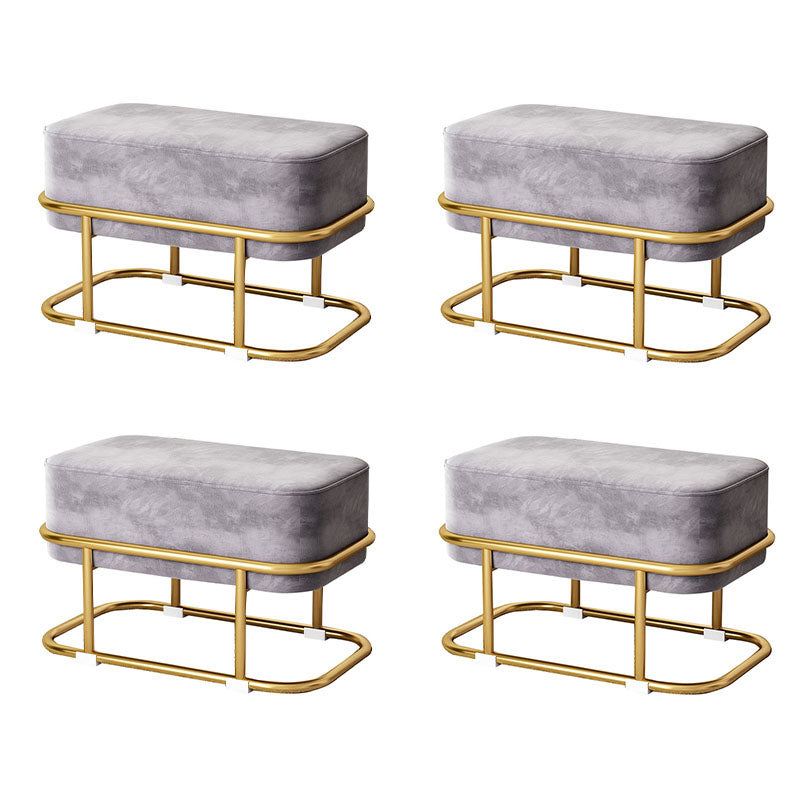 Multi Colors Ottoman Removable Slipcover Upholstered Velvet Ottoman