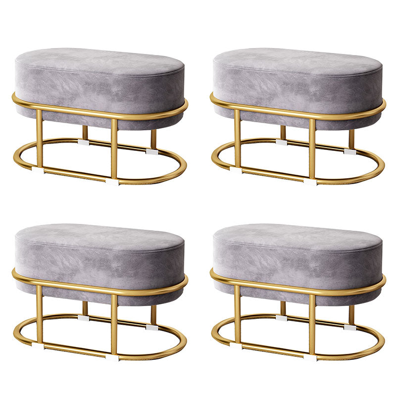 Multi Colors Ottoman Removable Slipcover Upholstered Velvet Ottoman