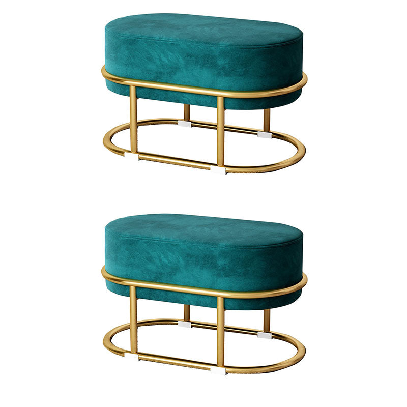 Multi Colors Ottoman Removable Slipcover Upholstered Velvet Ottoman