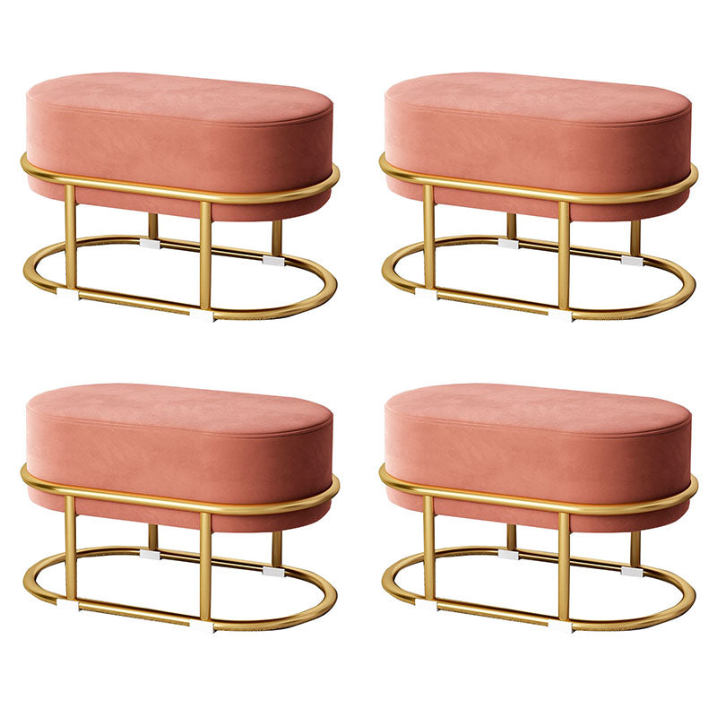 Multi Colors Ottoman Removable Slipcover Upholstered Velvet Ottoman