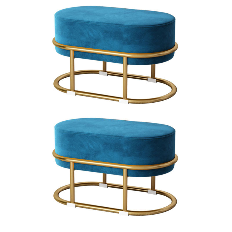 Multi Colors Ottoman Removable Slipcover Upholstered Velvet Ottoman