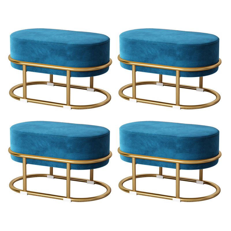 Multi Colors Ottoman Removable Slipcover Upholstered Velvet Ottoman