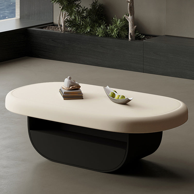 Contemporary Irregular Coffee Table Modern 15.7-In High 1 Single Cocktail Table
