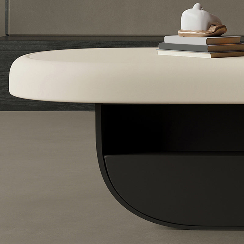 Contemporary Irregular Coffee Table Modern 15.7-In High 1 Single Cocktail Table