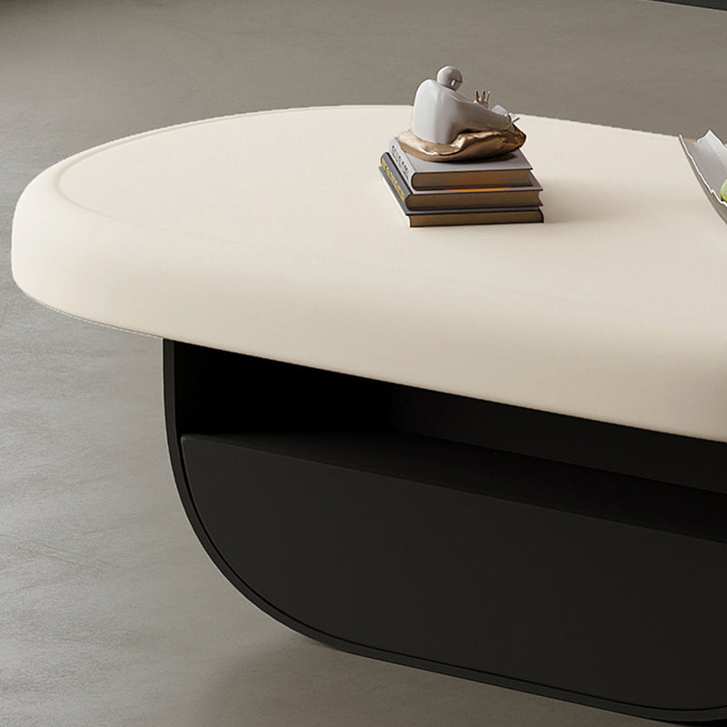 Contemporary Irregular Coffee Table Modern 15.7-In High 1 Single Cocktail Table