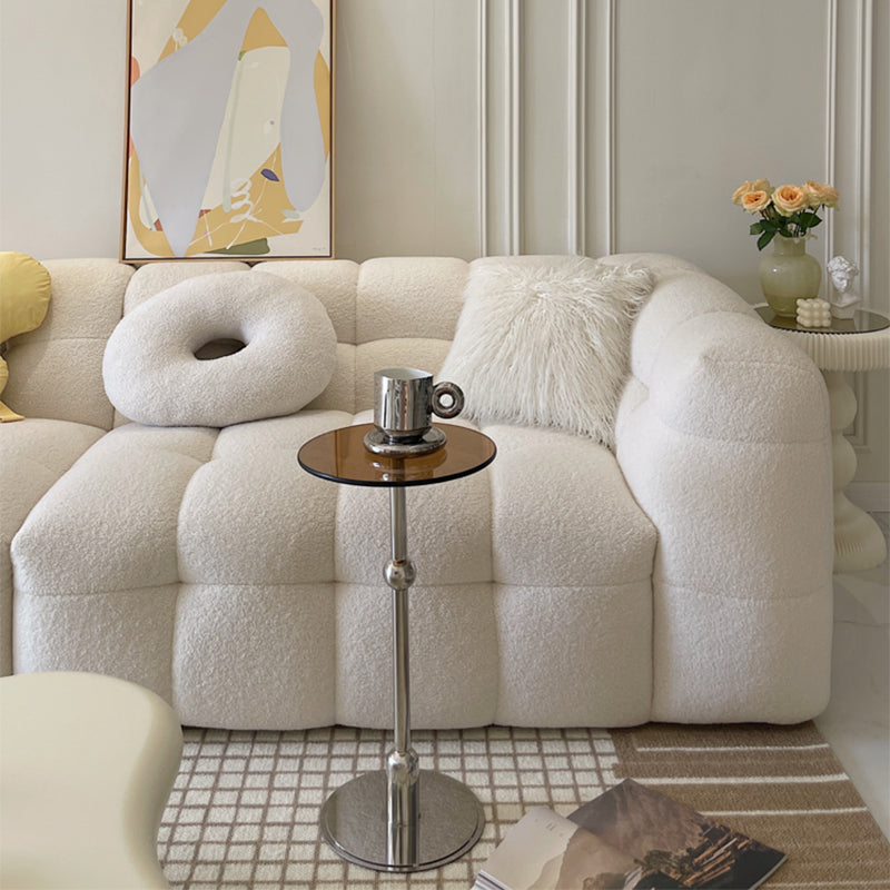 Contemporary Irregular Coffee Table Modern 21.8-In High 1 Single Cocktail Table