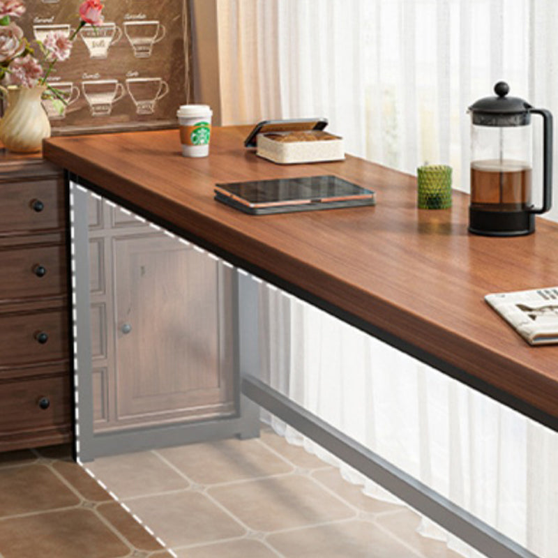 Modern Simple Indoor Bar Table Rectangle Bar Stool Table with Footrest