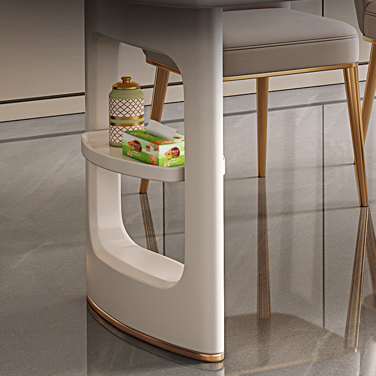 Glam Kitchen Stone Furniture 2/3/5/6/7 Pcs Standard Height Versatile Dining Room Table Set