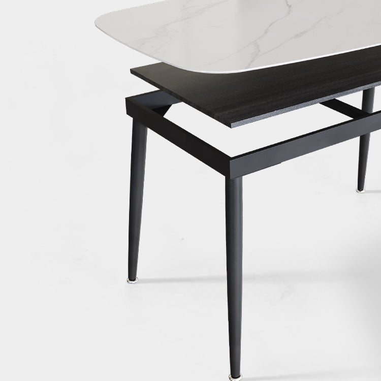 Matte Finish Stone Dining Table Set for Home 1/2/5/7 Pcs Modern Dinette Set