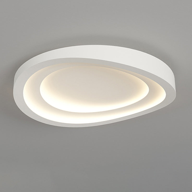 Modernism Flush Mount Ceiling Light White Flush Lighting with Metal for Bedroom