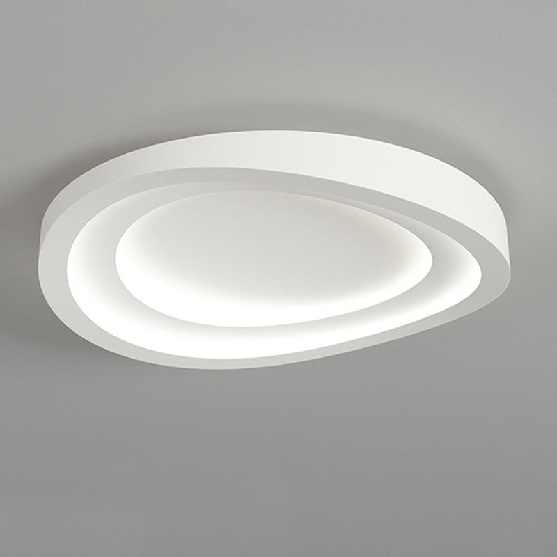 Modernism Flush Mount Ceiling Light White Flush Lighting with Metal for Bedroom