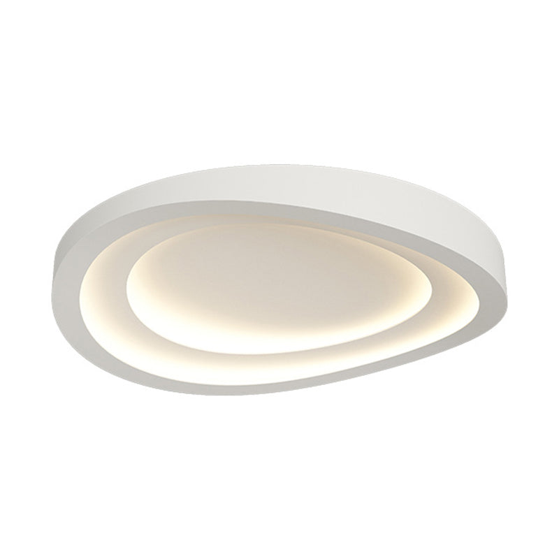 Modernism Flush Mount Ceiling Light White Flush Lighting with Metal for Bedroom