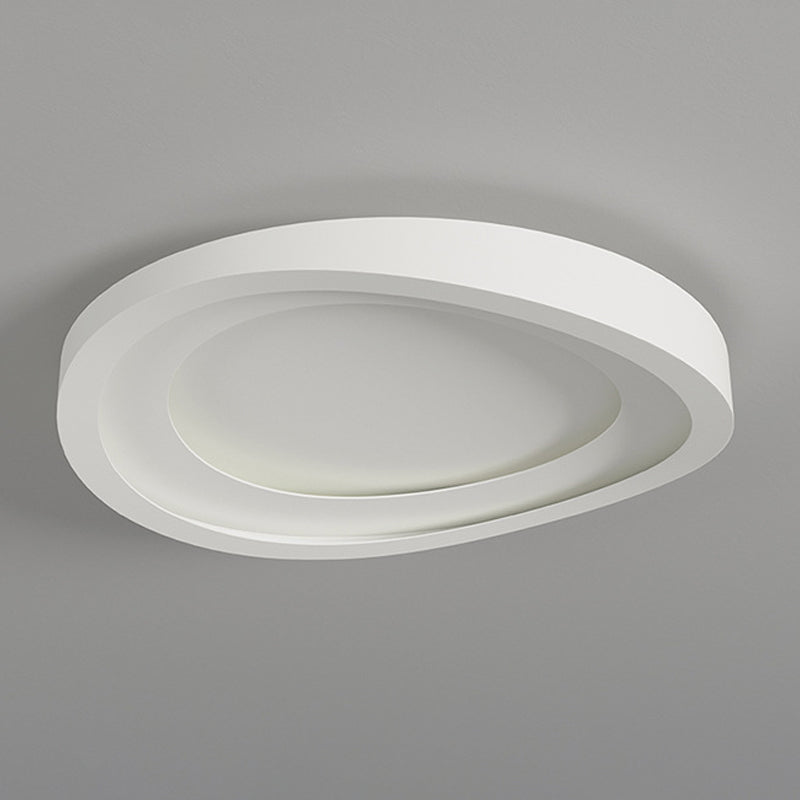 Modernism Flush Mount Ceiling Light White Flush Lighting with Metal for Bedroom