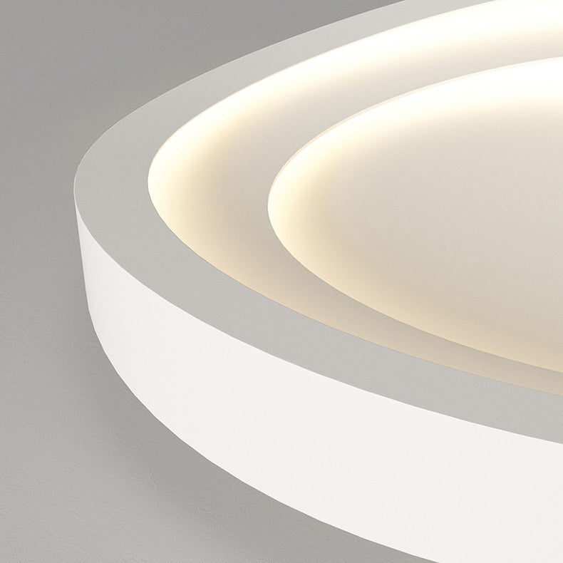 Modernism Flush Mount Ceiling Light White Flush Lighting with Metal for Bedroom