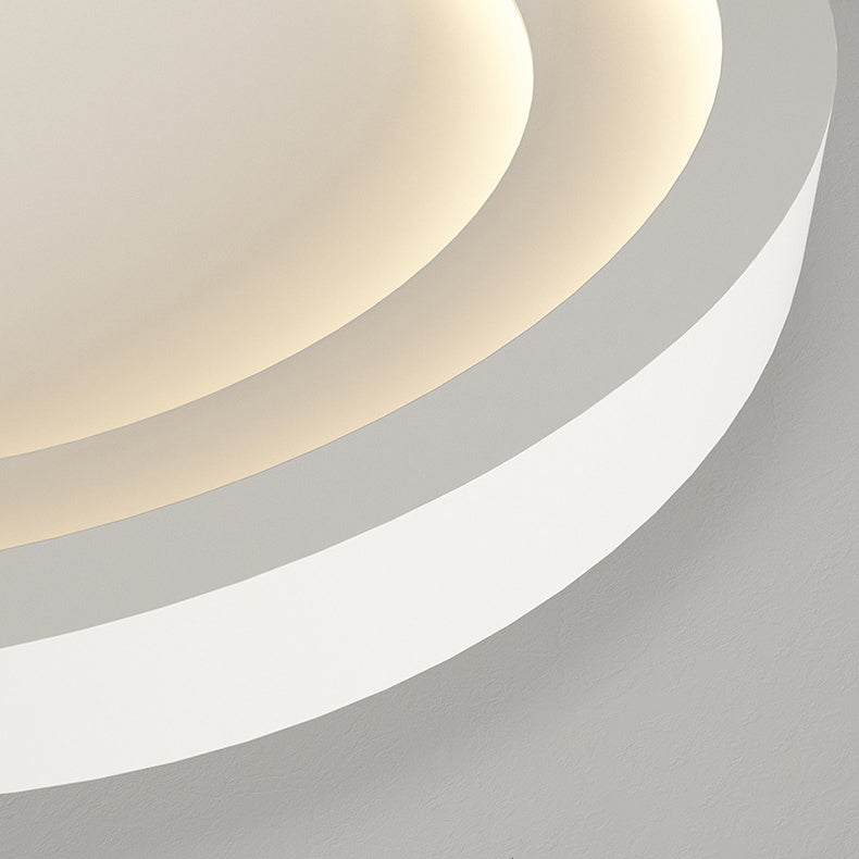 Modernism Flush Mount Ceiling Light White Flush Lighting with Metal for Bedroom